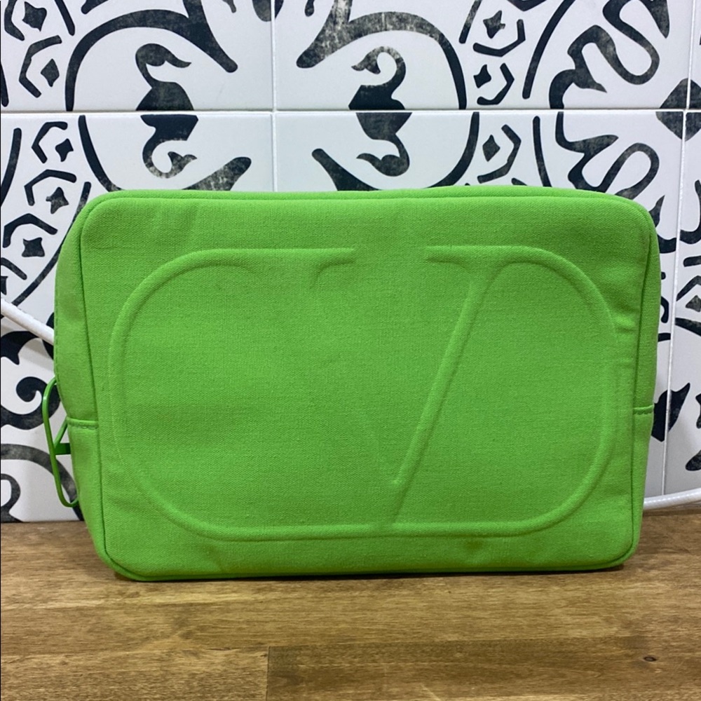 Valentino Vibrant Green Cosmetic Case